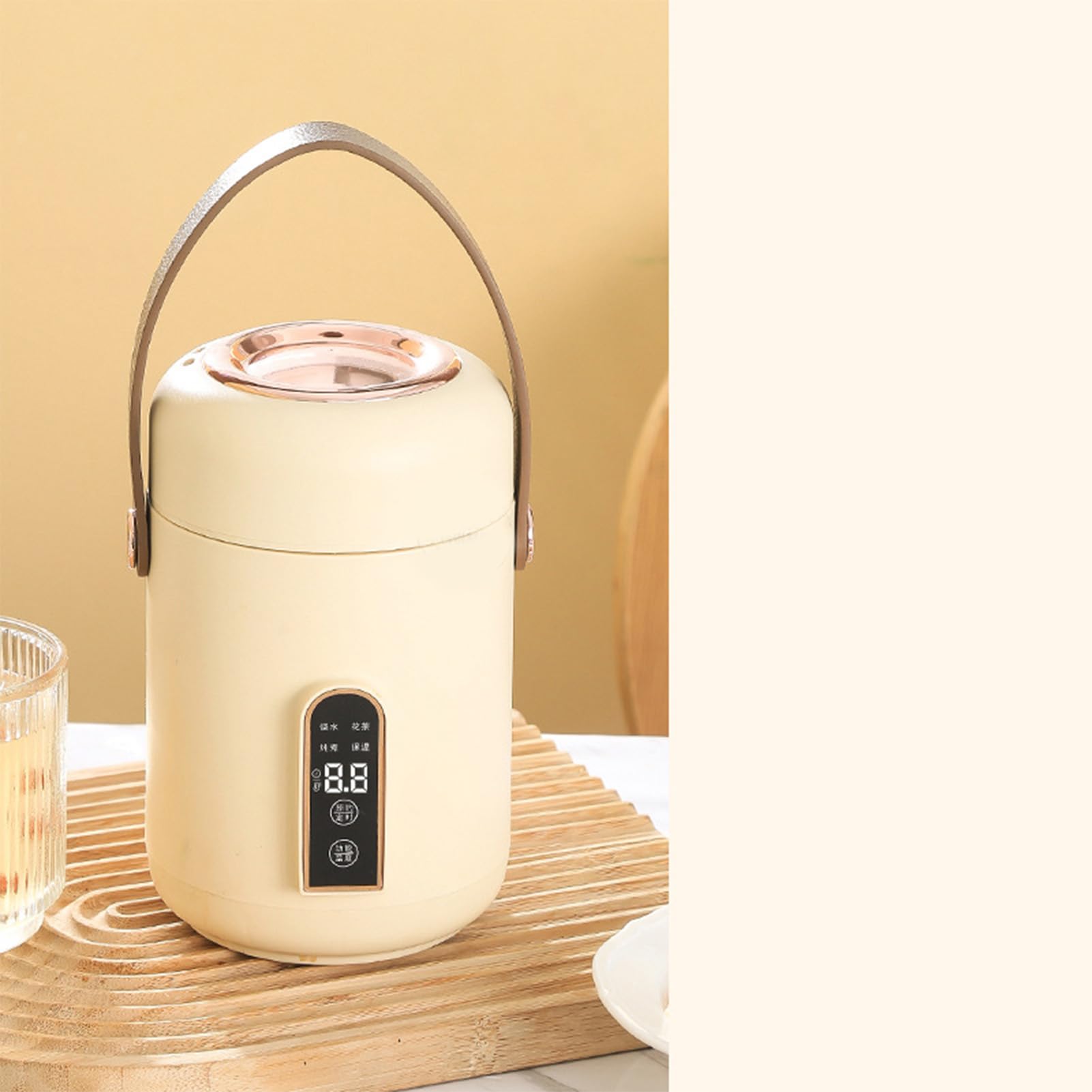 Mini cuiseur à riz – Faitout multifonction efficace avec fonction de réservation intelligente, idéal pour la soupe et le porridge