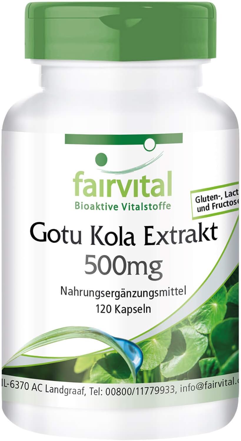 Fairvital | Gotu Kola Extract - HIGH Dosage - Vegan - 120 Capsules - asiaticosides