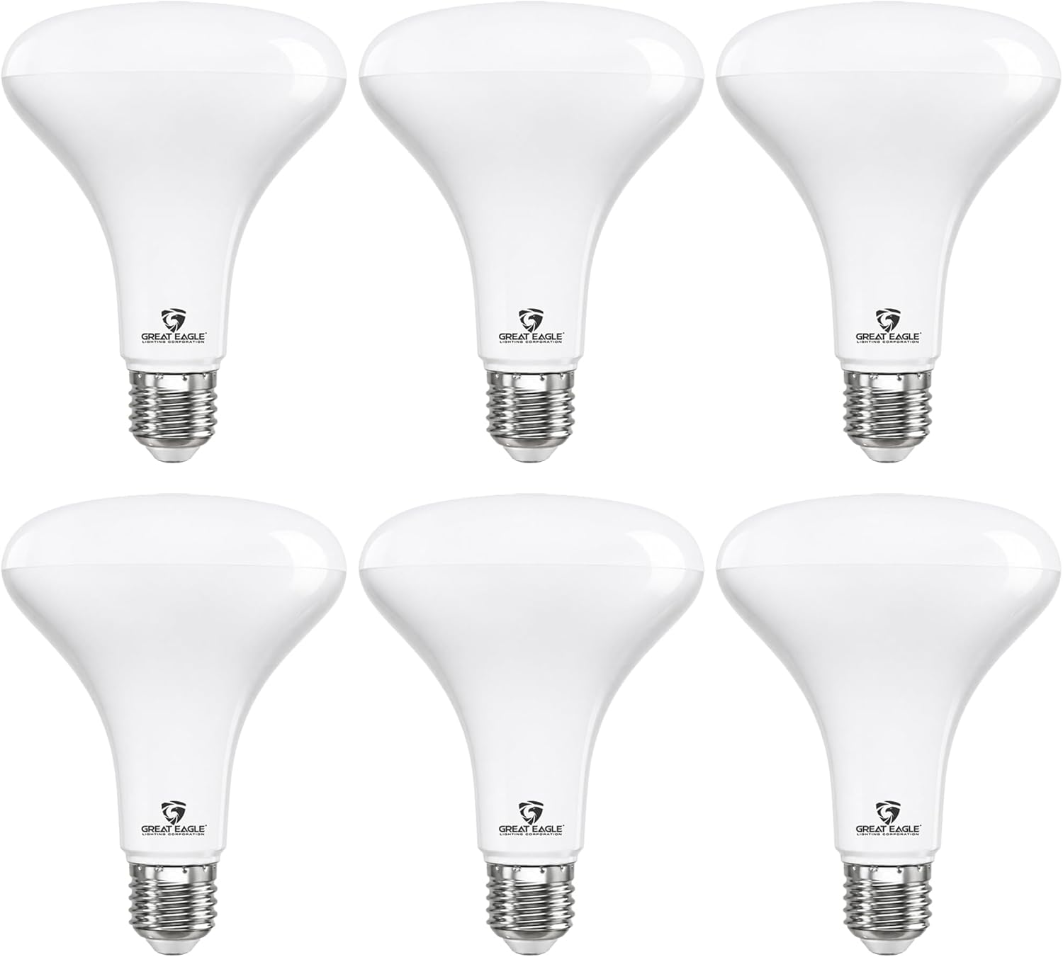 Great Eagle 6 Pack BR30 Light Bulb LED Recessed Can Light Bulbs, Indoor Flood Light Bulb 850 LM, 11W (65W Equivalent), 4000K Cool White, Dimmable, E26 Base, High CRI 90 for Home, Kitchen, Bedroom UL