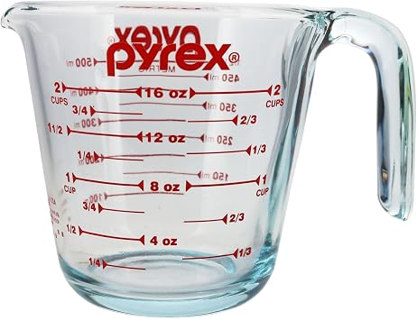 Pyrex 6001075 2 Cup Glass Measuring Cup - Made in USA