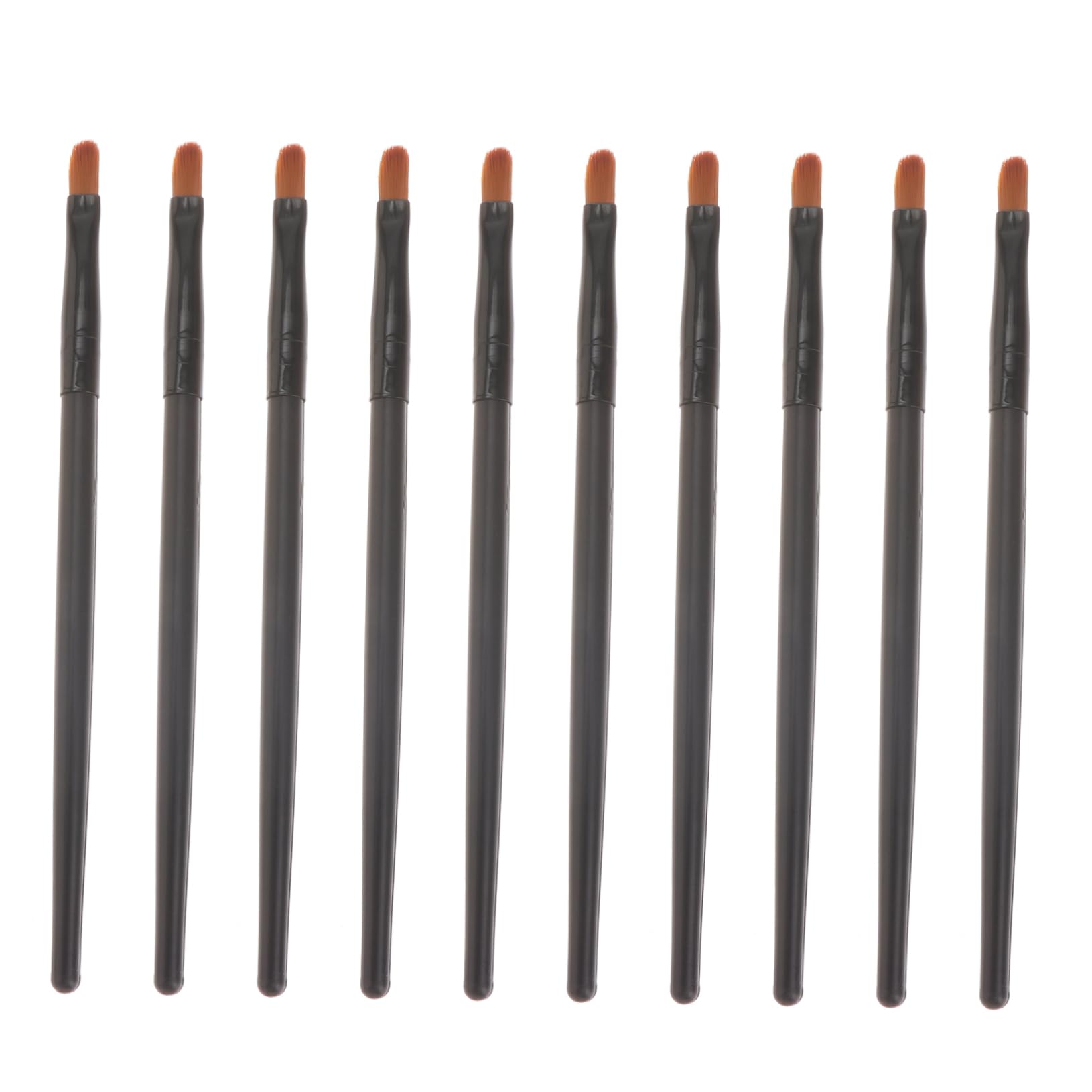 minkissy 10pcs Eye Makeup Wooden Handle Lash Brush Kit Cleansing Applicators Eyeshadow Makeup Brushes Set