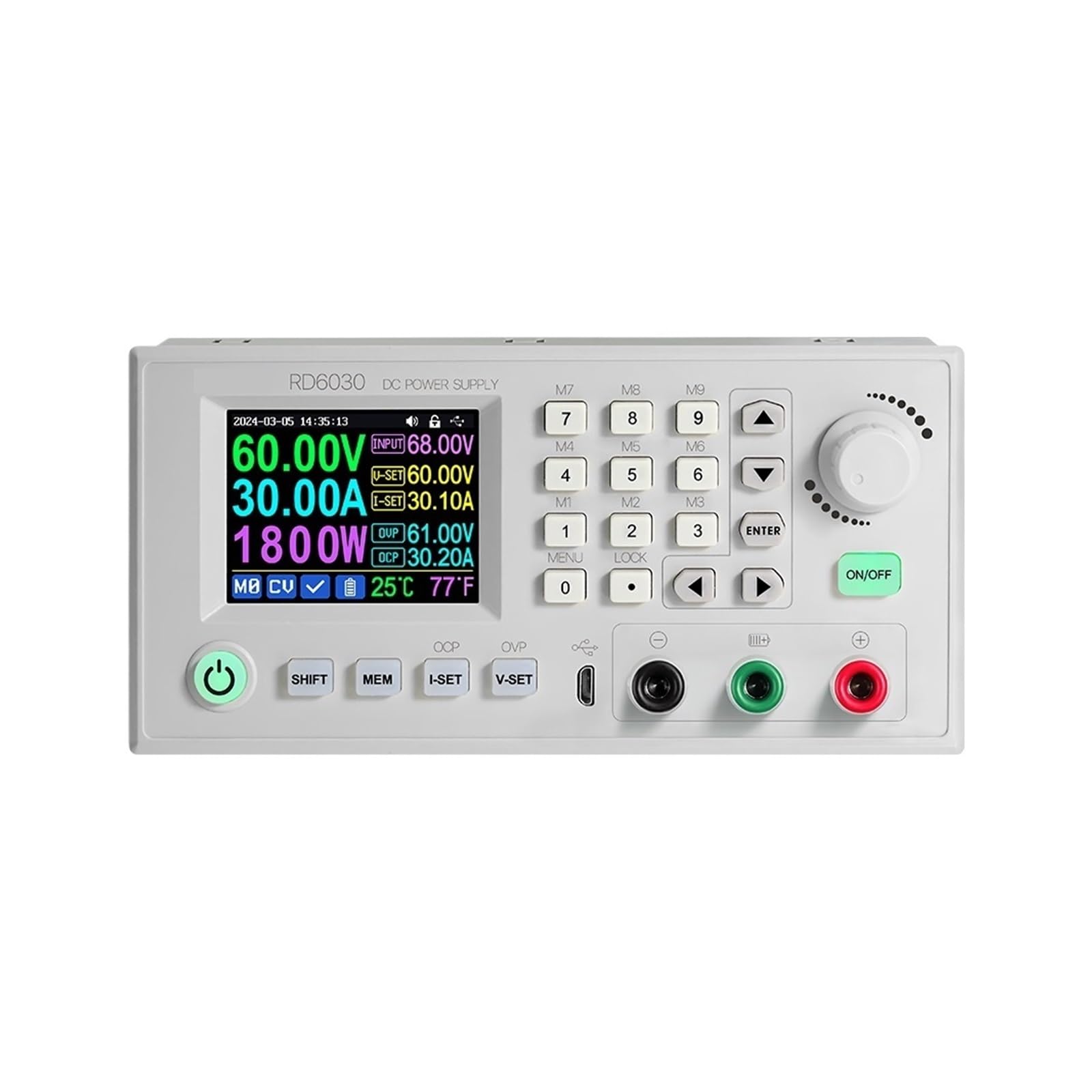 BFSYDLUJ RD6030 60V 30A DC DC Voltage Step-down Stabilized Lab Power Supply Module Buck Adjustable Converter Battery Charging(RD6030 S800)