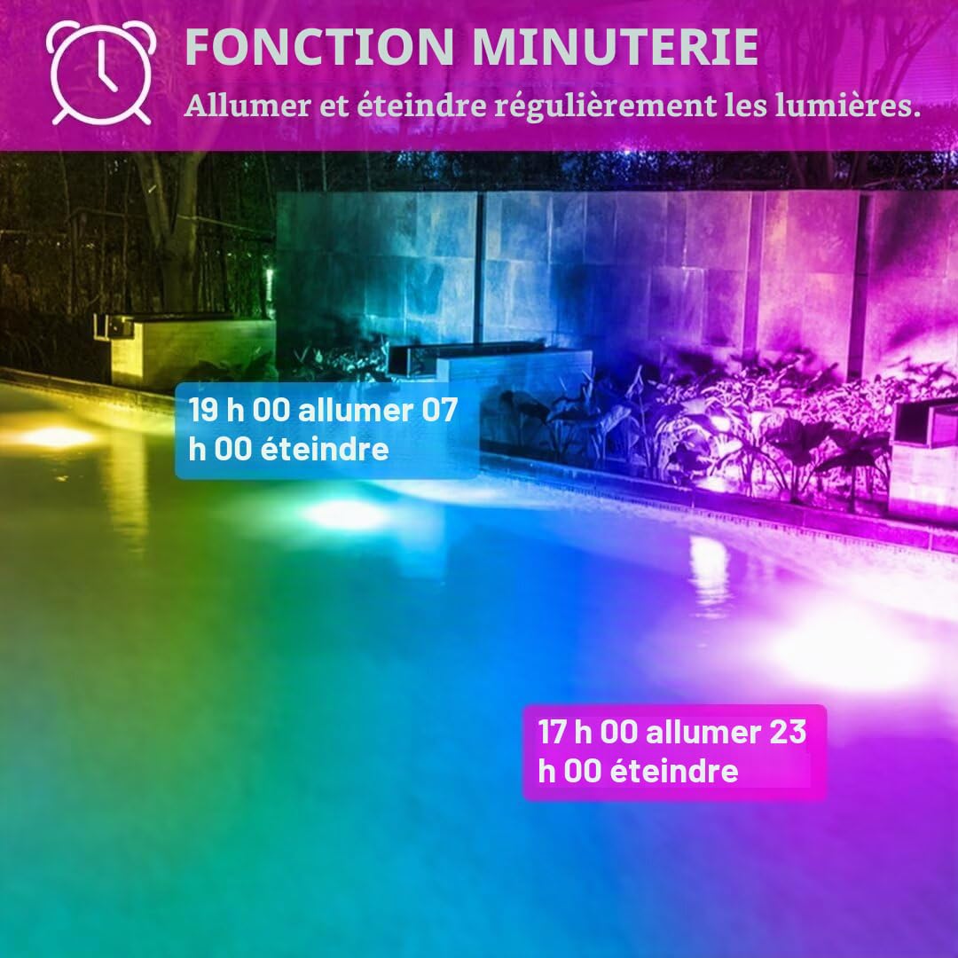 50W RGB Projecteur LED Extérieurs Avec Télécommande, changement de couleur, 120 Couleurs, RGBW Lumière de Projecteur, Pour Jadin, Patio, IP66 étanche, 2 Pack