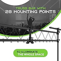 Vista 3 de Sistema de Vigas de Iluminación GEARit (x2) Soportes de Trípode de 12 Pies con Barras T (x2) Vigas de Escenario de 5 Pies, 36 Puntos de Montaje