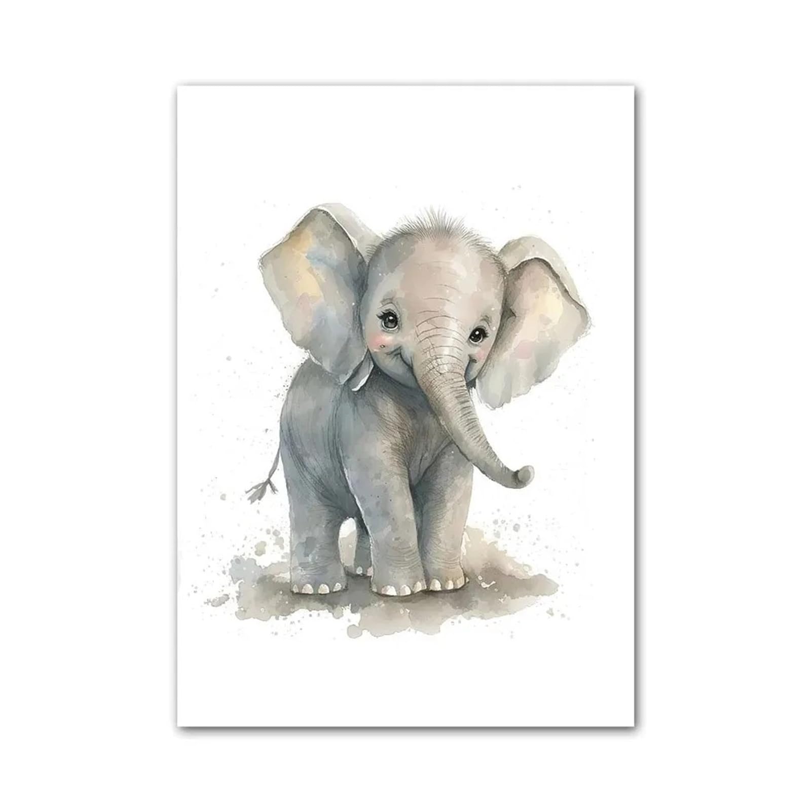 XENITE Wall Art Canvas Prints Elephant Lion Giraffe Tiger Zebra Nursery Wall Art Canvas Painting Aninmal Posters And Prints Wall Pictures Baby Kids Room Decor(C,50x70cm)