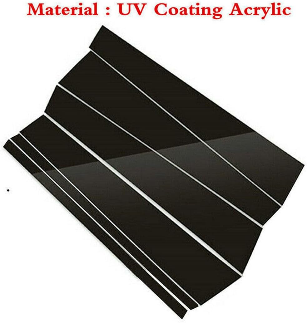 Door Window Panel Pillar Post Trim Cover for Honda Odyssey 2005 2006 2007 2008 2009 2010 Black ABS