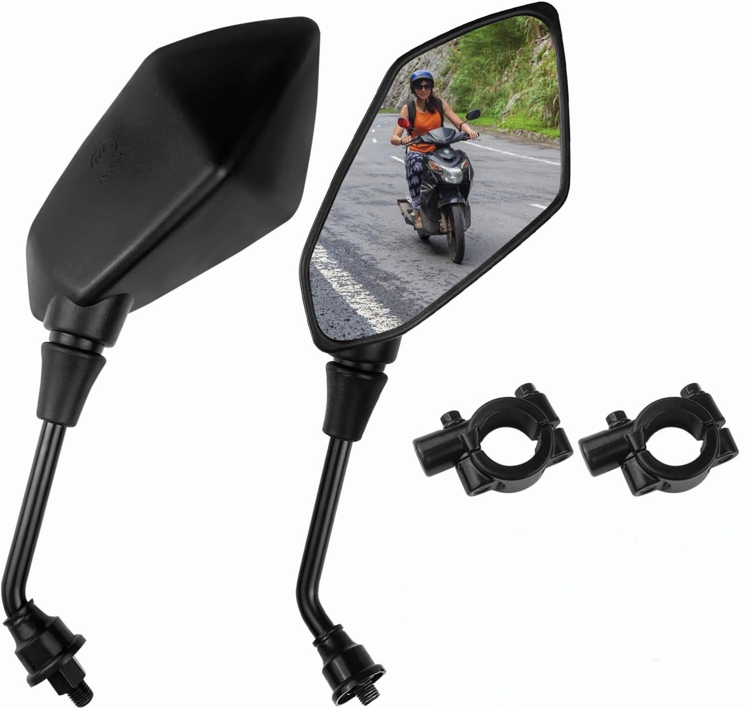 Area1 Espejo Para Motocicleta CNC Compatible Con CRF 300 L, CRF 300 Rally, CRF 450L (V55