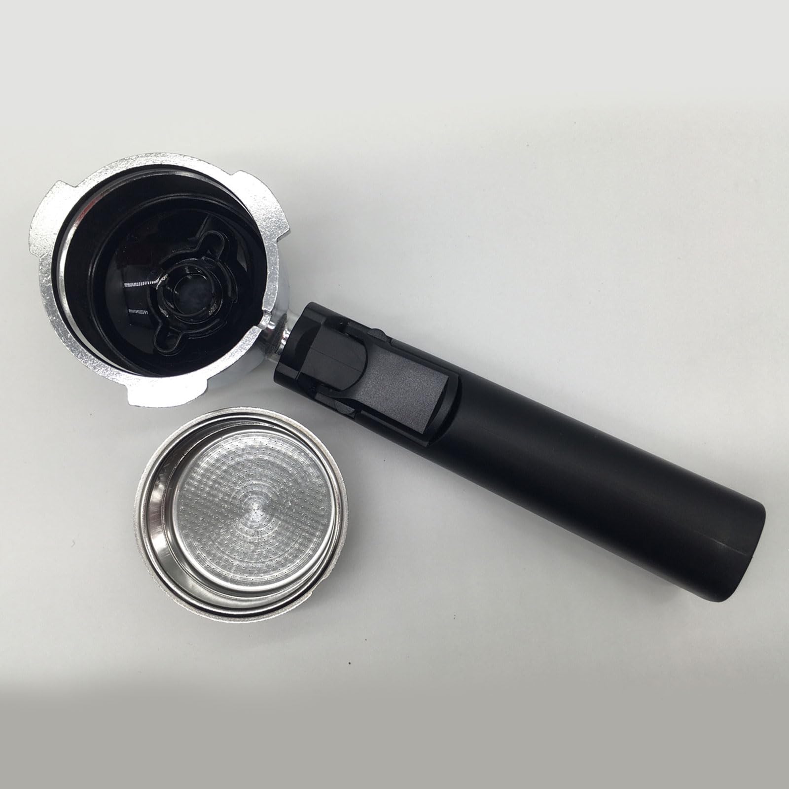 Cesta de filtro de repuesto para máquina de café, filtro móvil de 51 mm, soporte de filtro de mango, taza de polvo, compatible con mango de máquina de café, piezas y accesorios de máquina de café