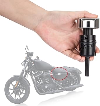 PSLER Oil Dipstick Filler Plug Oil Dipstick Tank Filler Plug for Sportster Iron XL 883 1200 48 2004-2024Chrome