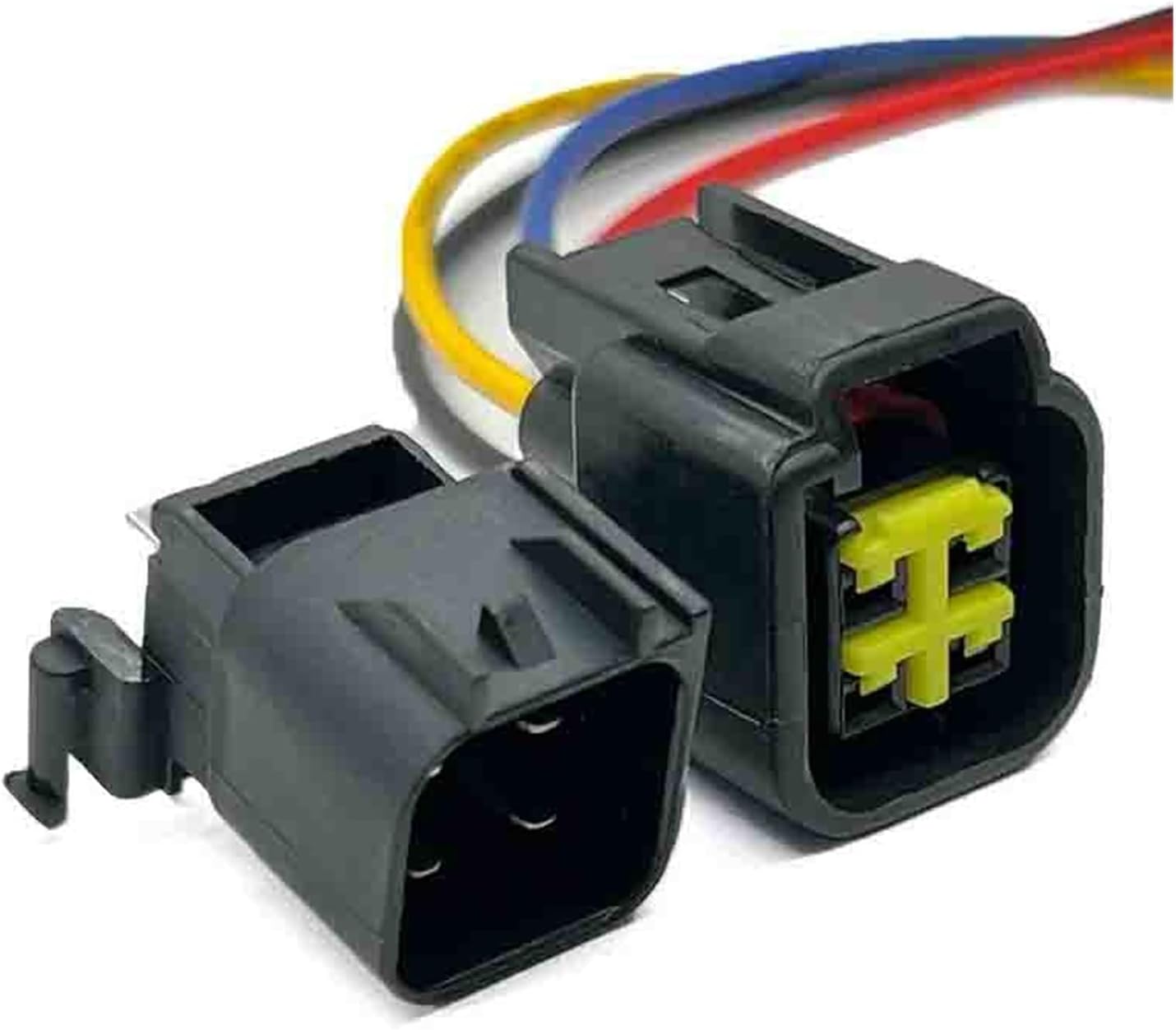4 Pin Car Ignition Coil Plug Wiring Harness Auto Electronic Connector Needle Seat for FWY-C-4F-B 12444-5504-2(4Pin Female,20 Pcs)