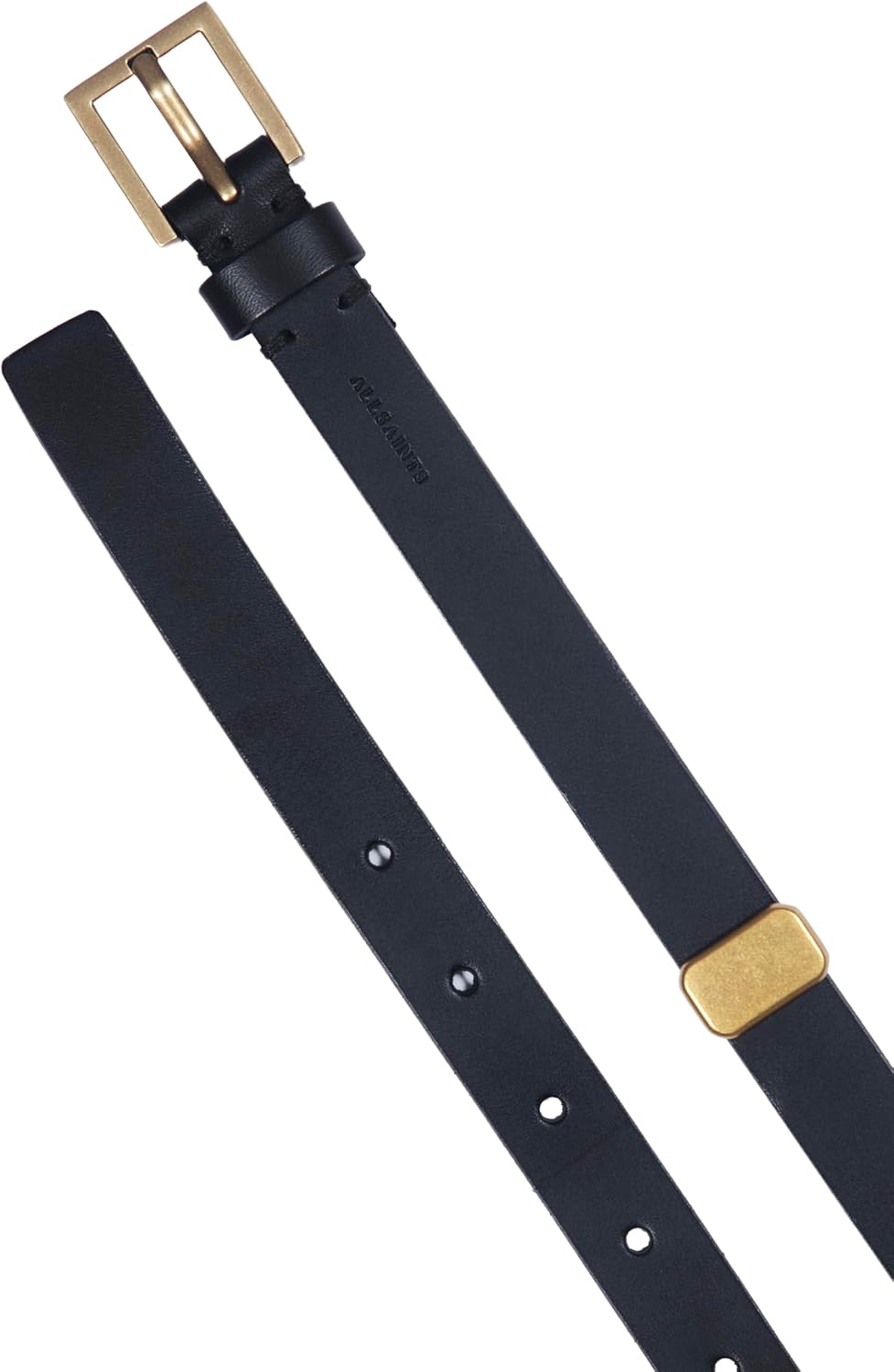 AllSaints Womens .78 Inch Metal Loop Belt, Stylish & Versatile Fashion Belt for Everyday Wear