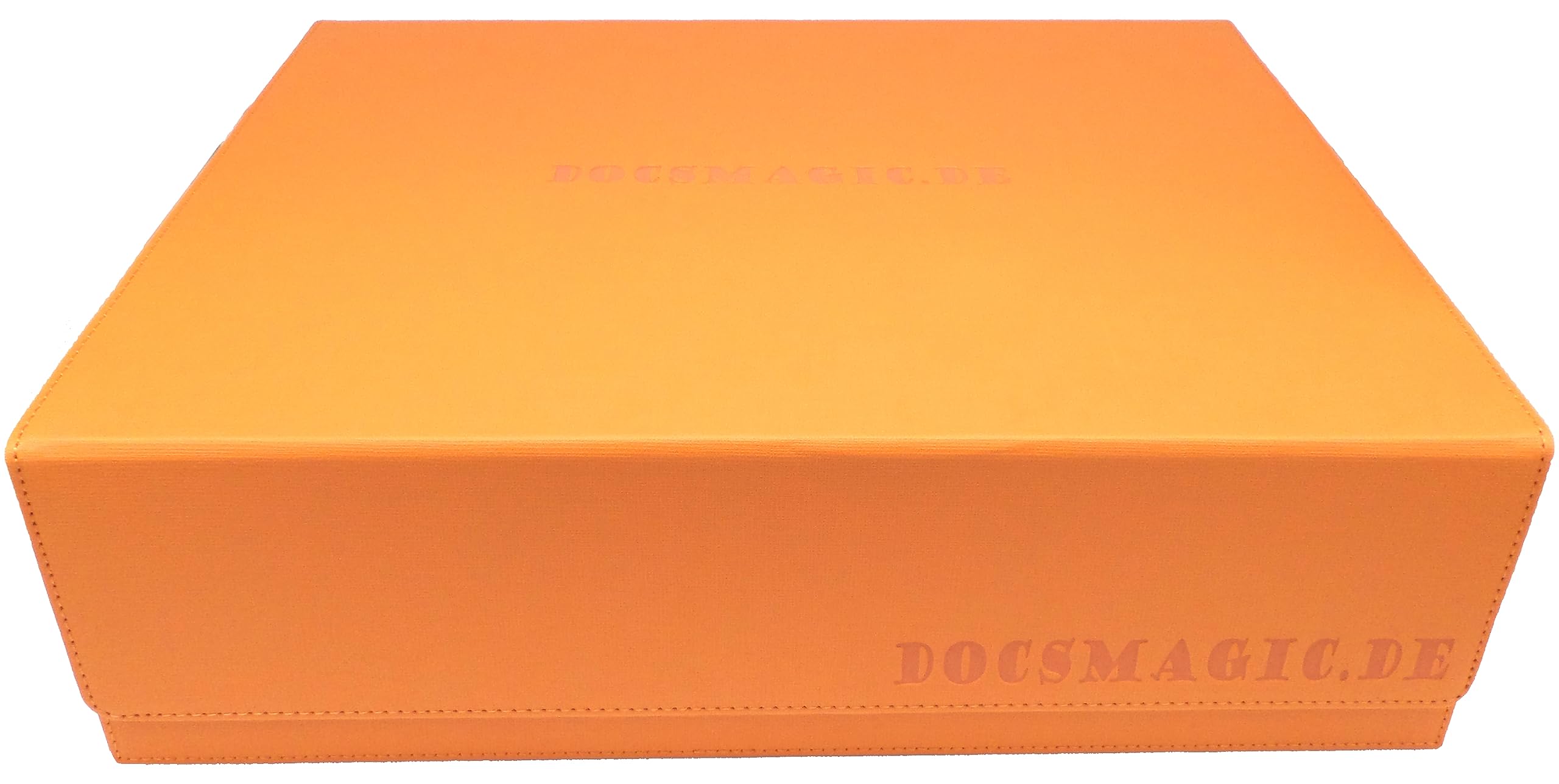 docsmagic.de Premium 4-Row Trading Card Storage Box Orange + Trays & Divider - MTG PKMYGO