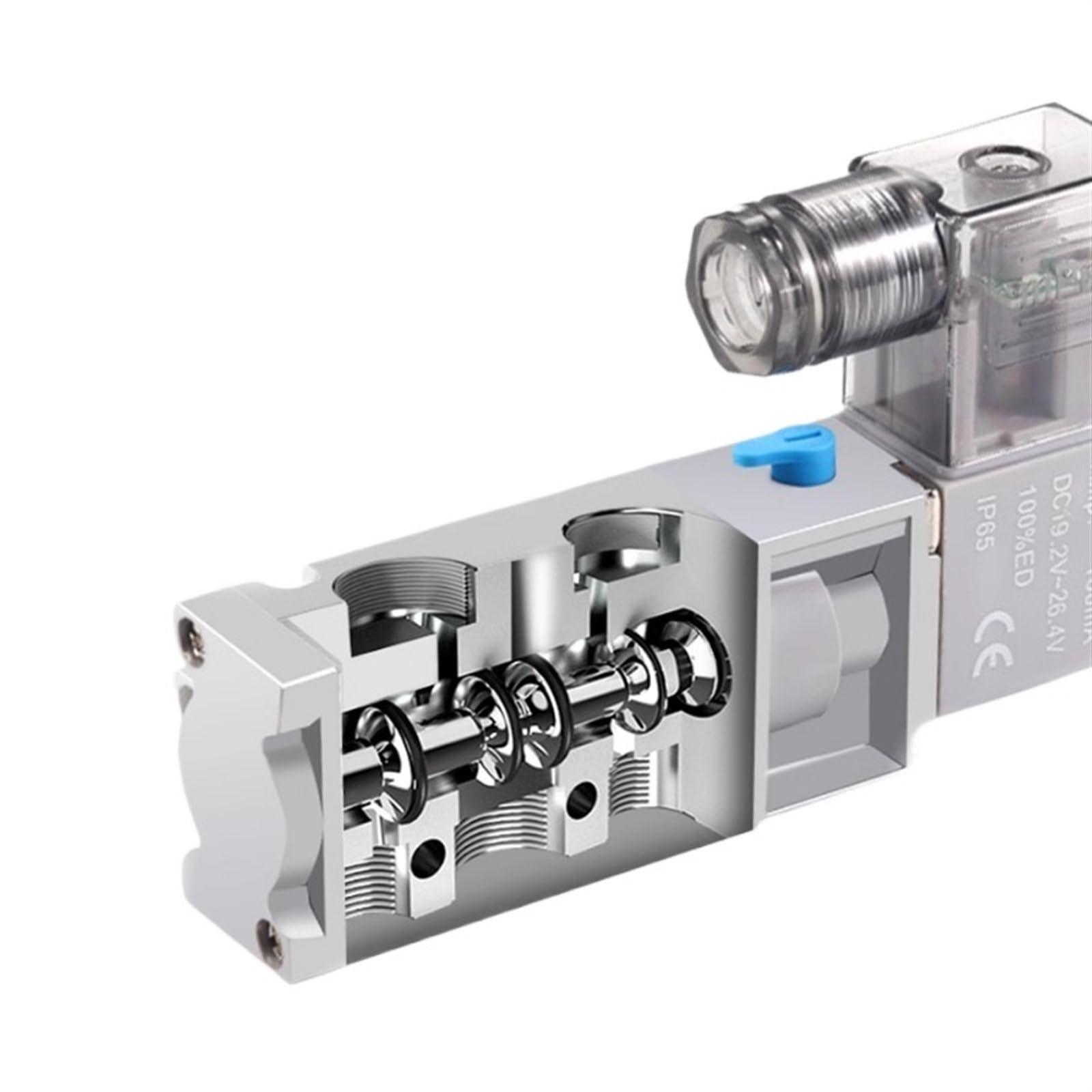 Válvula de control electromagnética 220V electroválvula neumática 4V210 a 08 dos válvulas neumáticas de cinco vías(4V310-10 AC220V)