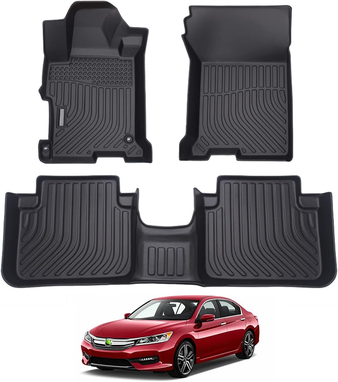 Accord Floor Mats - Car Mats for Honda Accord Sedan 2013-2017 (Not Fit Coupe Model), All Weather Flor Mat for Accord Accessories, Heavy Duty Rubber Mats, Car Accessories