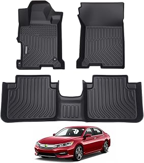 Accord Floor Mats - Car Mats for Honda Accord Sedan 2013-2017 (Not Fit Coupe Model), All Weather Flor Mat for Accord Accessories, Heavy Duty Rubber Mats, Car Accessories