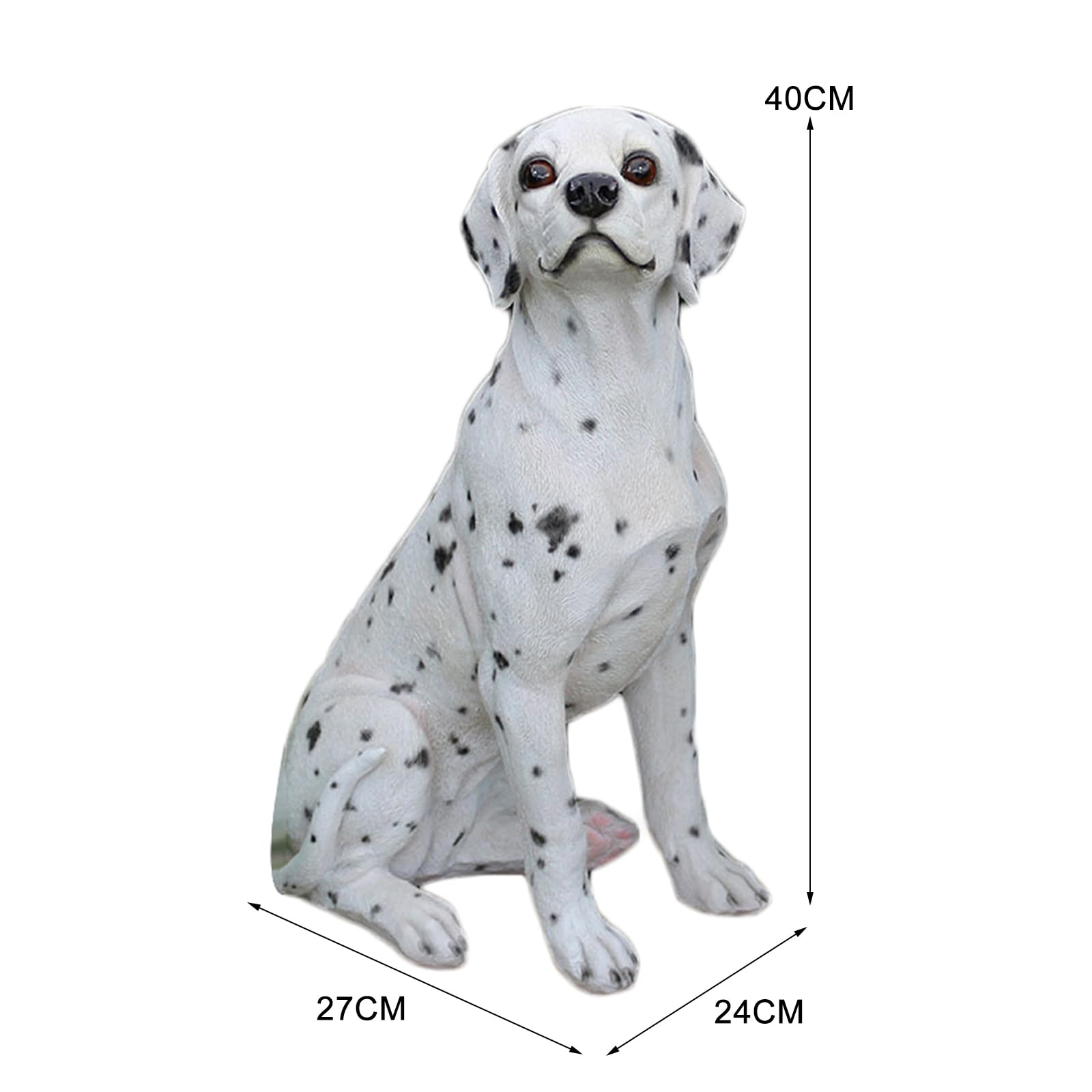 Estatuas de Perros para jardín, Lindo Perro Sentado, Colecciones de Resina para Exteriores, Figuras Decorativas para Patio, césped y jardín(