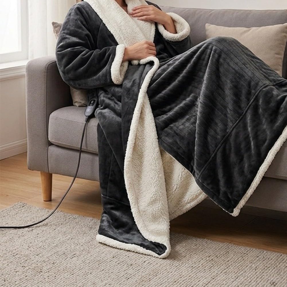 Coperta Indossabile con Maniche 130x150cm Caldo Coperta Indossabile(ES)