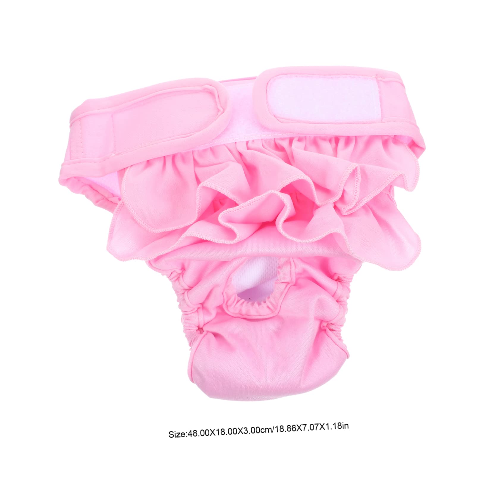 COLLBATH Puppy Diaper Pant Dog Sanitary Pantie Dog Diapers Pink Doggy Diapers Reusable Dog Period Panties Easy On/Off