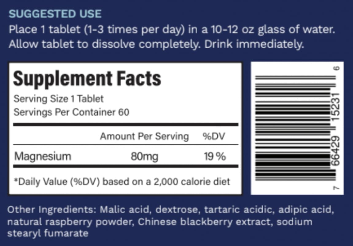 Active H2 Ultra+ Hydrogen Water Tablet, Natural Raspberry. Supports Overall Well-Being with Benefits of Molecular Hydrogen 60 Servings