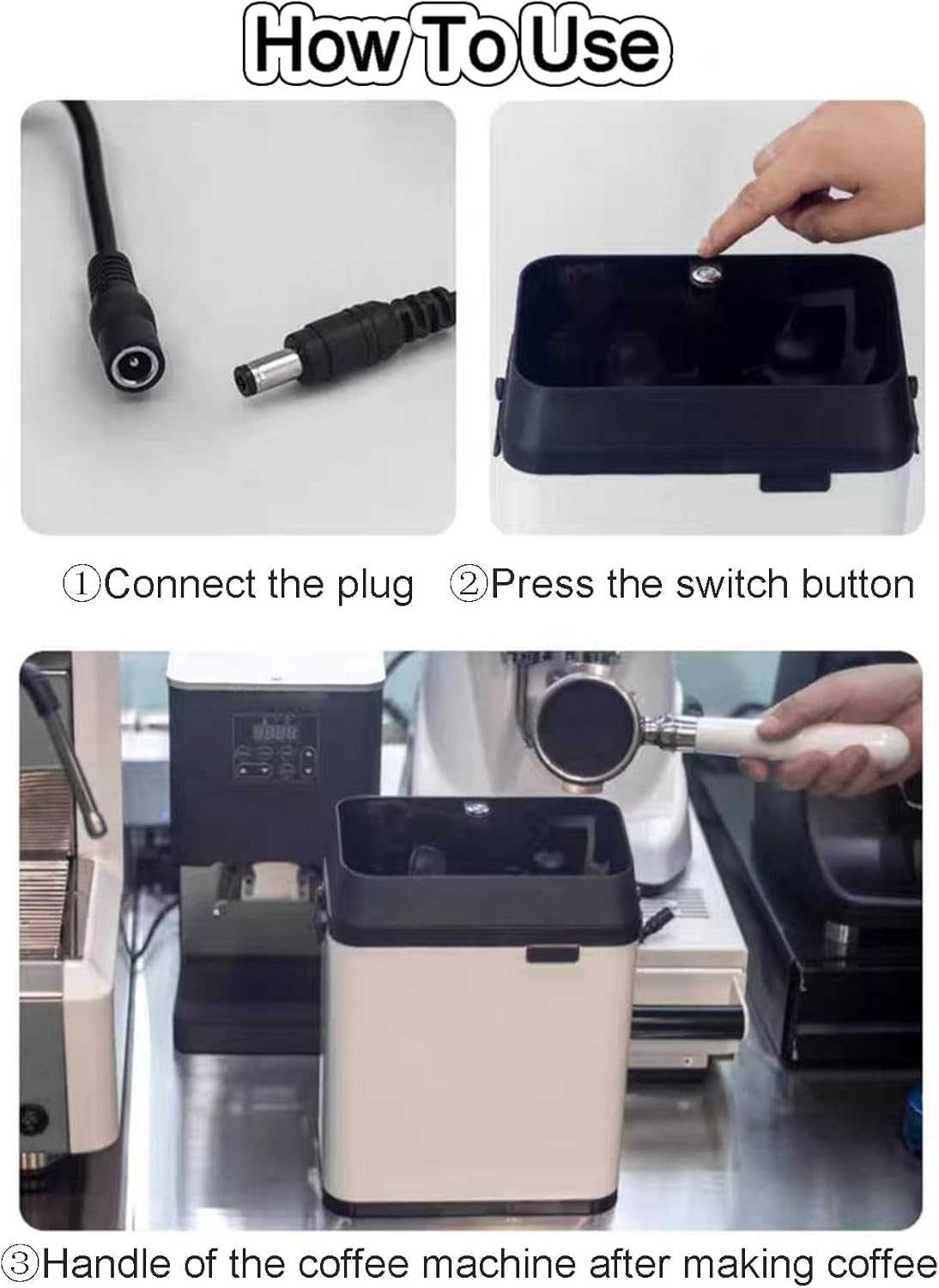 Máquina eléctrica de limpieza de portafiltros con raspadores y cabezal de cepillo para uso en cafeterías y restaurantes