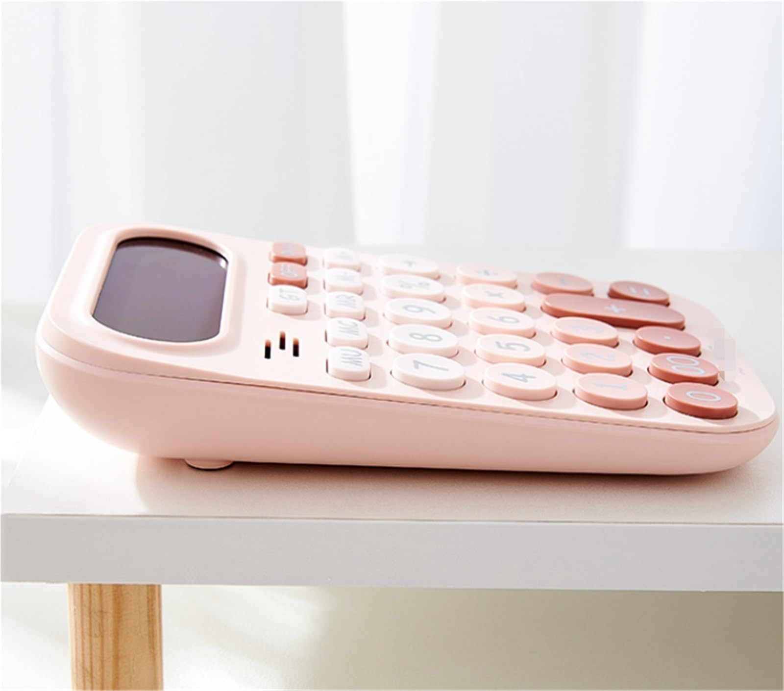 Calculadora para Oficina Calculadora De Escritorio con Pantalla LED 12 Dígitos For Uso Doméstico Y Oficina Financiera Hogar Y Escuela(Pink)
