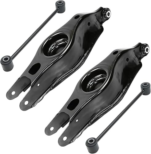 Detroit Axle - Kit de 4 brazos de control traseros para Chrysler 300 Dodge Challenger Charger Magnum, 2 barras estabilizadoras 2 brazos de control