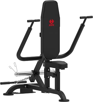 Seated Dip Machine Tricep Biceps Plate Loaded Exercise for Home Gym Bicep Strength Training Equipment Cable Bar Chest Press Black