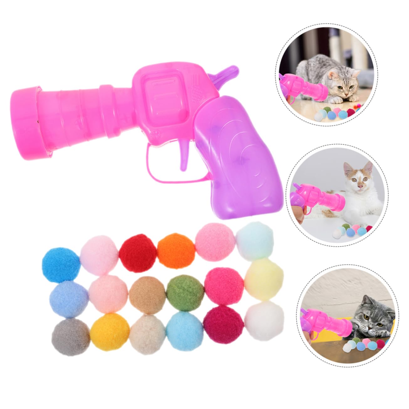 Hemoton 1Set Interactive Cat Launcher Plush Balls for Indoor Outdoor Fun Portable and Lightweight Ball for Cats Engaging Playtime Parent Activities