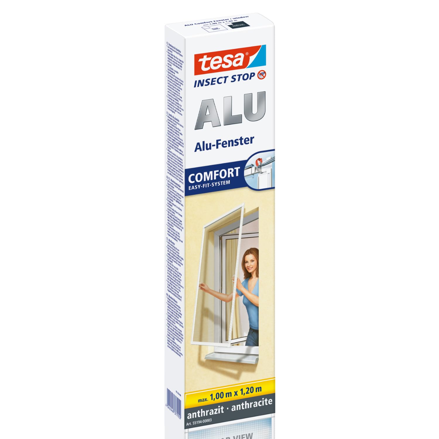 tesa Insect Stop ALU Comfort Fliegengitter für Fenster