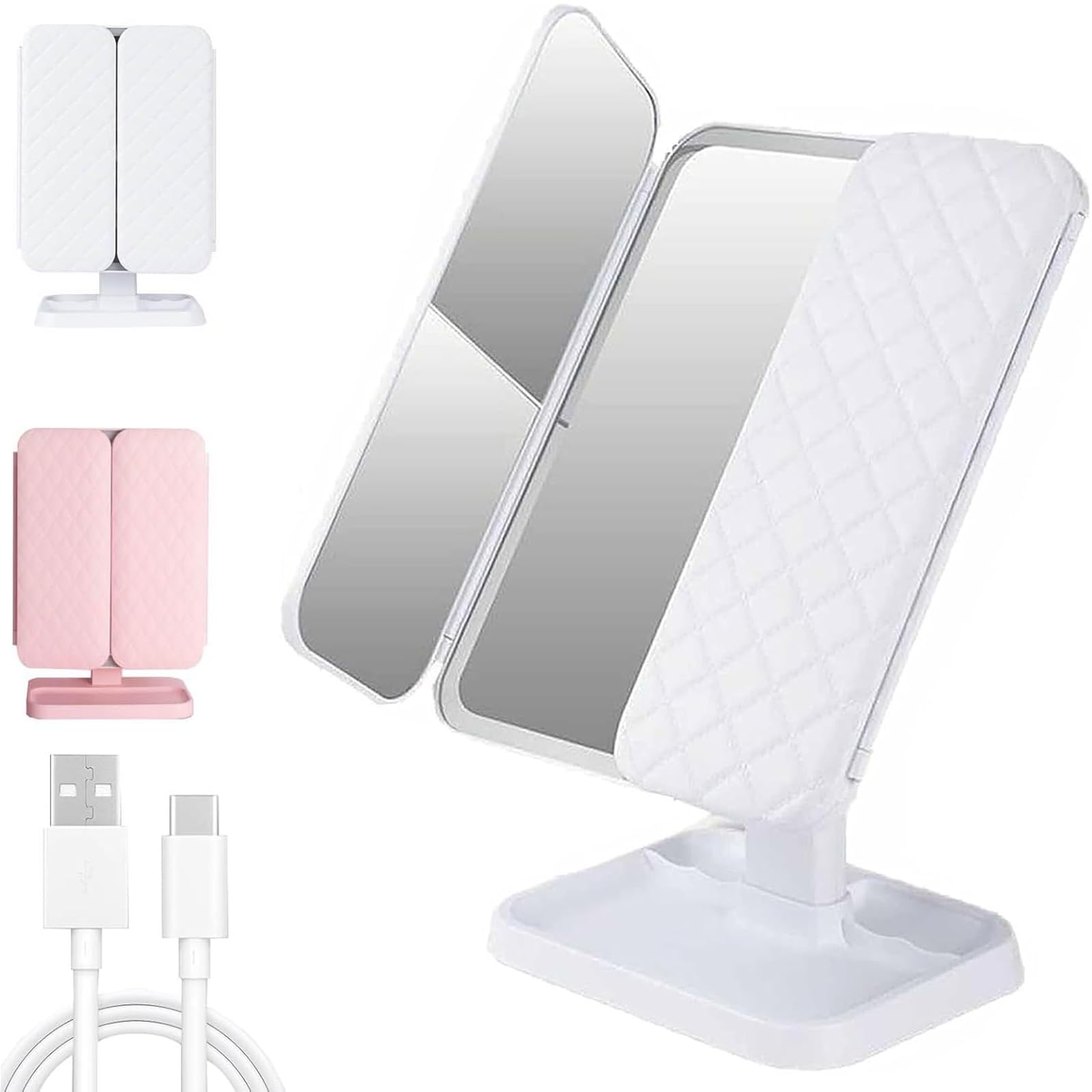 Glisera Smart Mirror, Glisera Mirror, Glisera Makeup Mirror, Led Travel Mirror, Portable Mirror With Lights, Led Mirror Portable, Travel Makeup Mirror With Light (White)