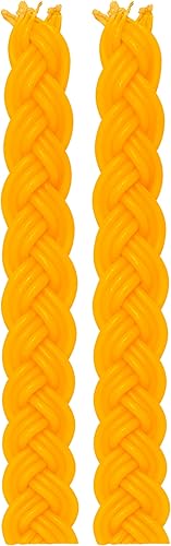 Miniatura 3 de OHR CANDLES Vela Havdalah de cera de abeja trenzada, vela de cera de abejas puras, regalo de judaica de Shabat, trenza plana, paquete de 2 unidades