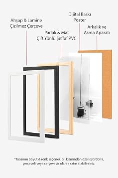 Postifull Ahşap Çerçeveli Tablo Seti, Siyah Beyaz Yelkenli Duvar Tablosu, 3 Adet Poster Seti, No:300717;70 X 100 Ahşap Tablo