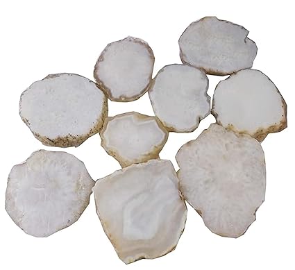 eshoppee 900 gm Agate Slice (White Agate)
