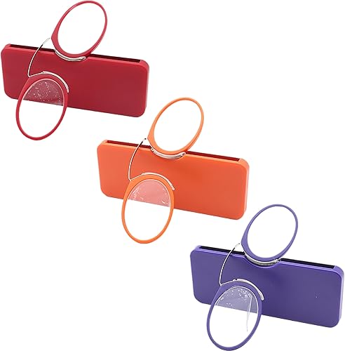 Miniatura 2 de COVESATO Mini anteojos de lectura sin brazos para hombres y mujeres, delgados con clip en la nariz, con estuche portátil pequeño