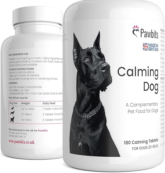 180 Pawbits Calming Tablets Supplement for Anxious & Hyperactive Dogs