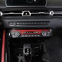 Vista 6 de Marco de fibra de carbono suave para panel de interruptor de aire acondicionado compatible con Toyota Supra GR A90 A91 MK5 2019-2026, consola Rojo