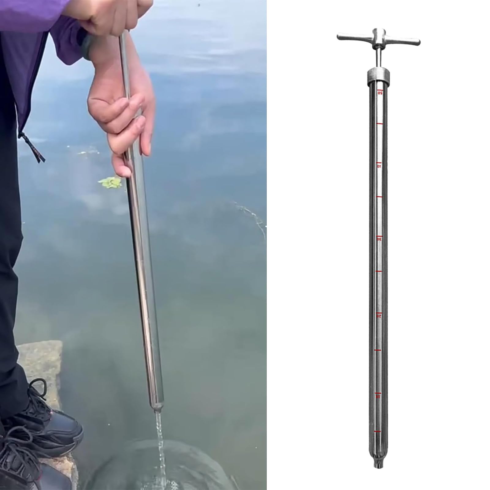 Campionatore liquido dell'acciaio inossidabile, sonda del campionatore viscoso, 0.5m estrae il campionatore per il campionamento ambientale