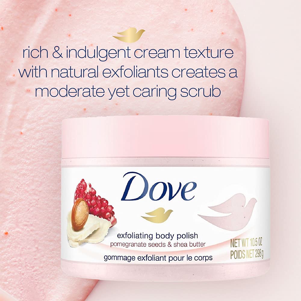 Dove Exfoliating Body Polish Scrub For Silky, Soft Skin Pomegranate and Shea Butter Body Scrub Exfoliates and Provides Lasting Nourishment 10.5 oz : Cell Phone Car Chargers : Beauty & Personal Care