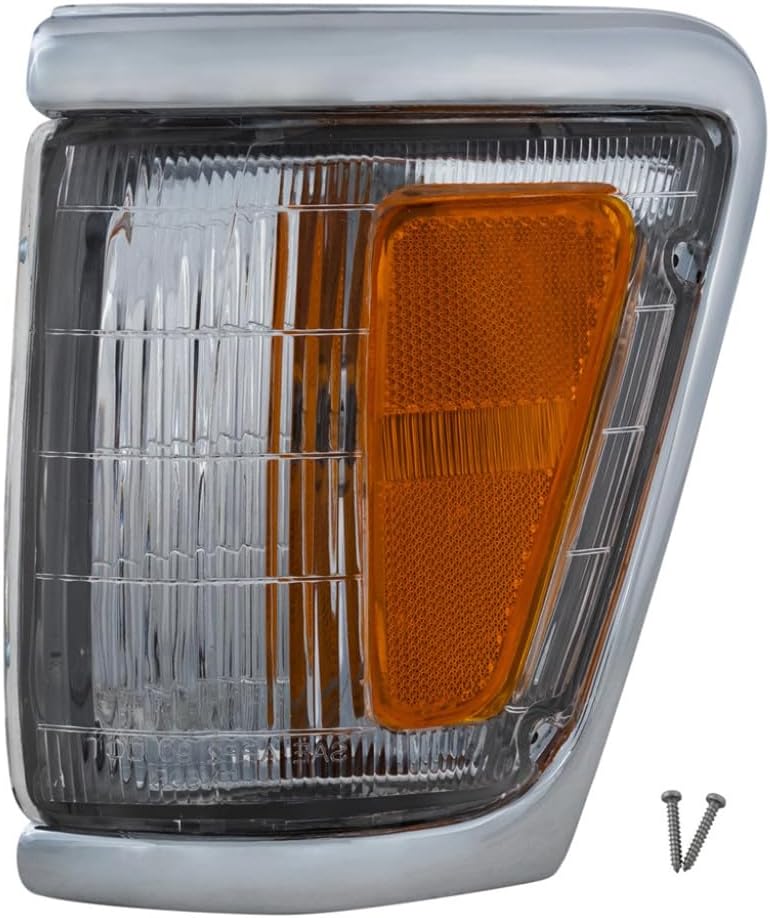 For Toyota Pickup 1992 1993 1994 1995 Parking/Cornering Light Driver and Passenger Side | Pair | 4WD | w/Chrome | Replacement For TO2520129, TO2521131 | 81620-35120, 81610-35120