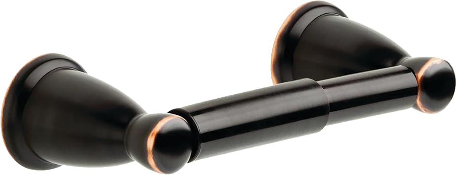 Franklin Brass Kinla 1-Pack Toilet Paper Holder Oil Rubbed Bronze Tissue Roll Holder for Bathroom Organization and Storage Spring-Loaded Toilet Tissue Holder Wall Bathroom Accessories KIN50-OB1