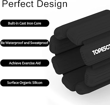 TOPESCT Adjustable Wrist Weights - Set of 2 (1lb Each) | Wearable Wrist & Ankle Weights Bracelet for Yoga, Dance, Barre, Pilates, Cardio, Aerobics, Walking