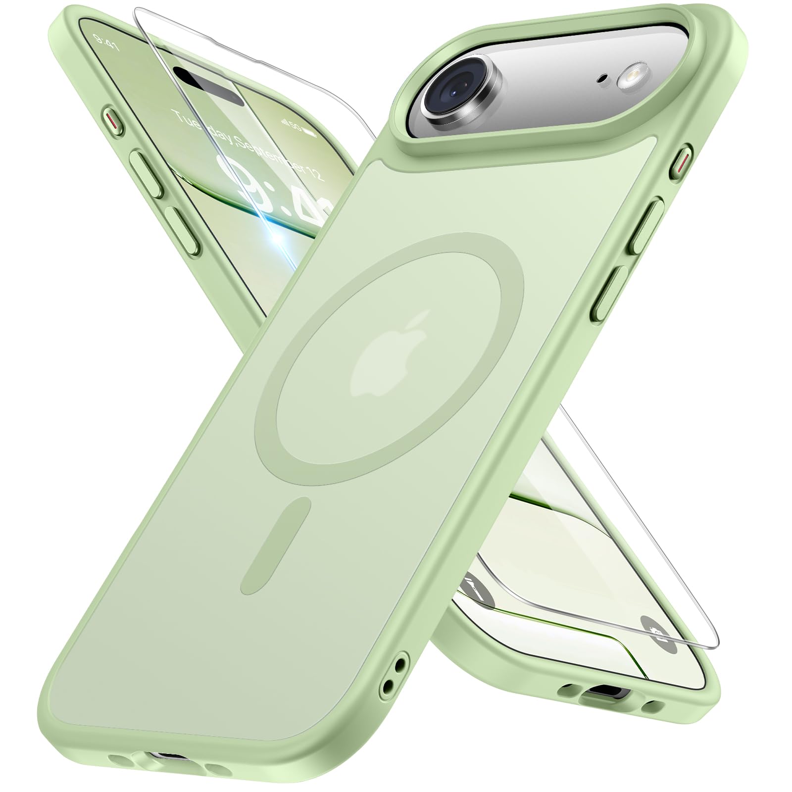 Miracase Magnetisch für iPhone All Series Hülle mit Magsafe [TOP Militärschutz & Magnetkraft] Stoßfest Kratzfest mit Samtiger Haptik Extrem Langlebig Handyhülle für iPhone
