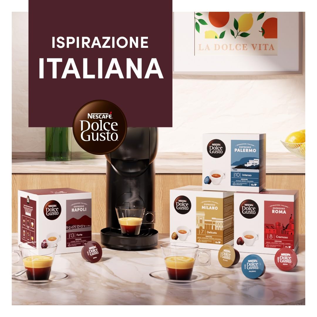 Nescafé Dolce Gusto Espresso Intenso 5 verpakkingen espresso napoli 1 verpakking koffie (96 cápsulas)