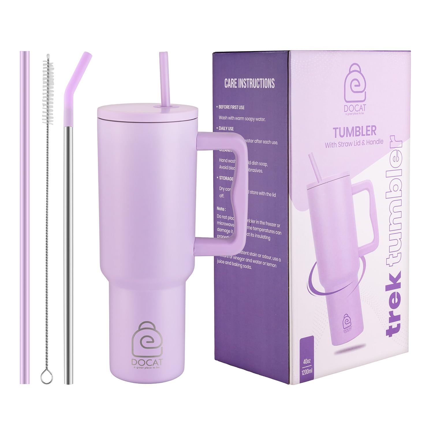 DOCAT 1200ML Stainless Steel Tumbler with Lid and Straw, Hot and Cold Double Insulated Sipper Mug, 100% Leak Proof Coffee ... - Review, Price and Buying Guide