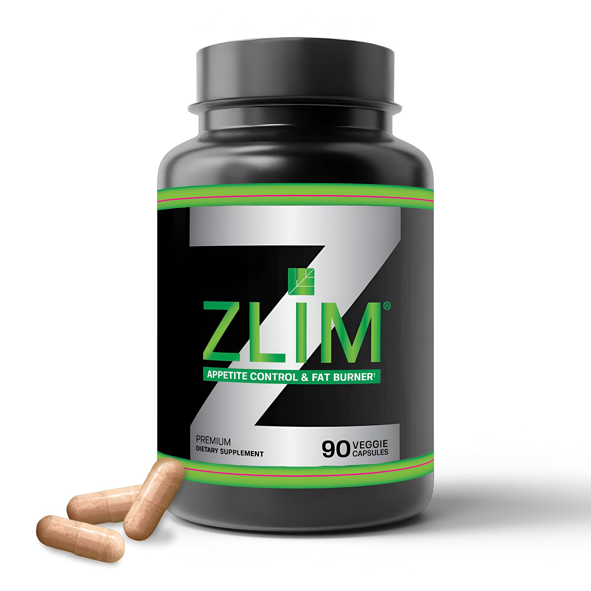 Zlim Appetite & Weight Supplement – Supports Healthy Digestion, Promotes Fiber & Antioxidant Intake, with Gymnema Sylvestre, Apple Pectin & Ashwagandha – All-Natural Ingredients (90 Veggie Capsules)