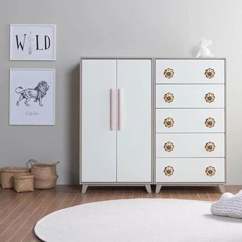 Miniatura 6 de Pomos de cerámica de calabaza, 4 unidades Perillas y tiradores de calabaza retro vintage para cocinacajónarmarioarmario (leopardo, 4 piezas)