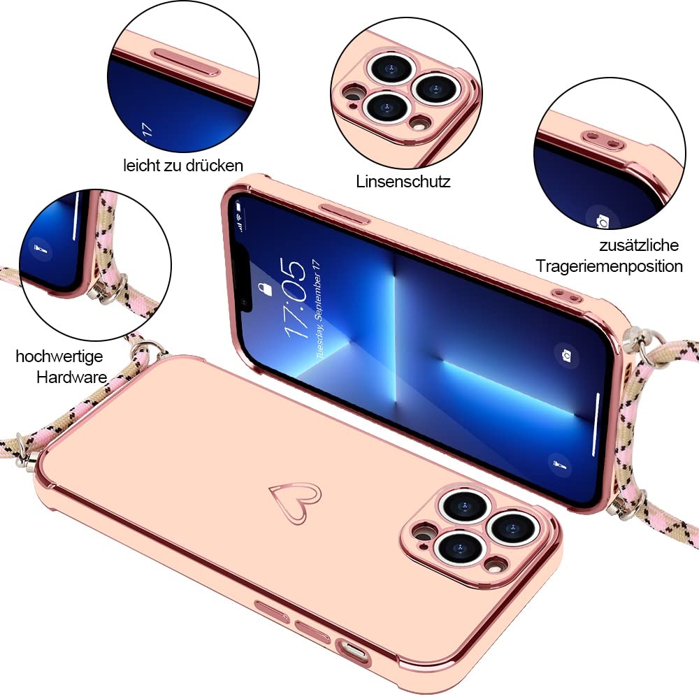Lafunda Copatibile per iPhone 13 Cover aore cuore Custodia per Donne