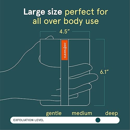 Miniatura 3 de Cleanlogic Deportivo exfoliante corporal, herramienta exfoliante grande para atletas, rutina diaria de cuidado de la piel para una piel suave y