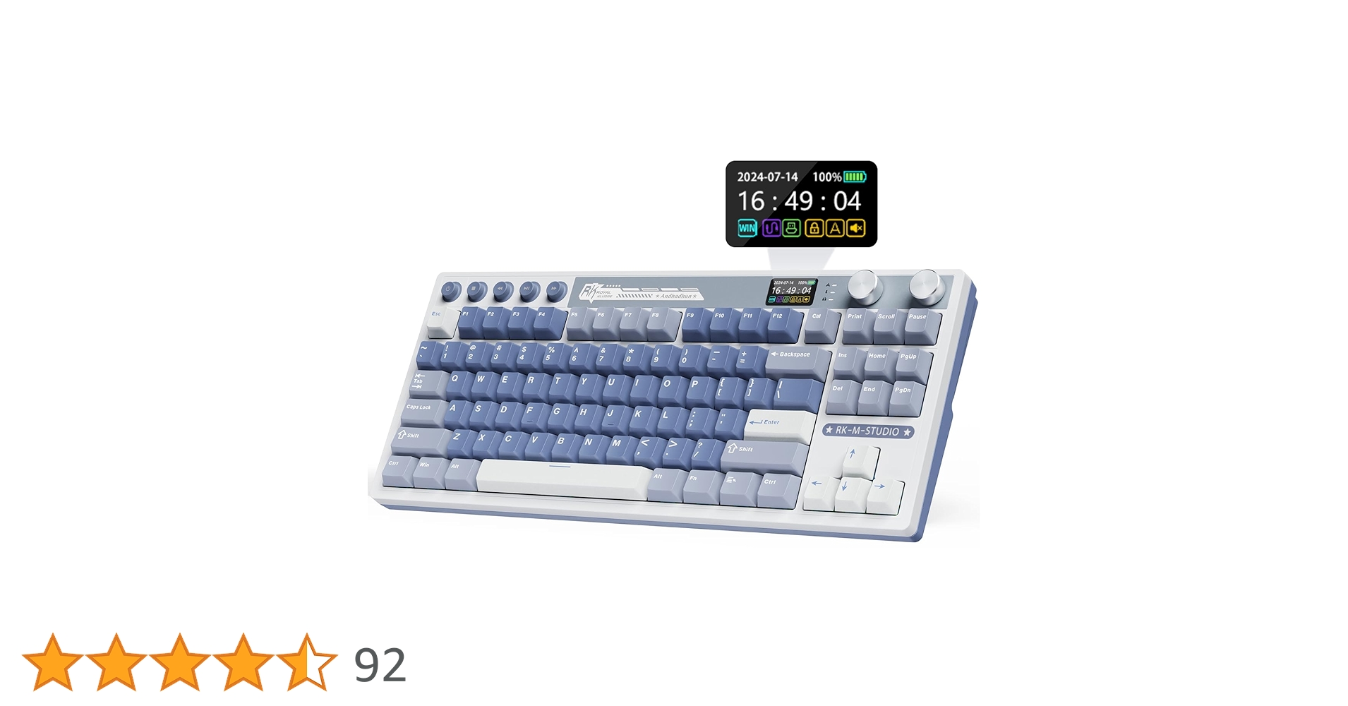 Amazon | RK ROYAL KLUDGE M87 ワイヤレスゲーミングキーボード