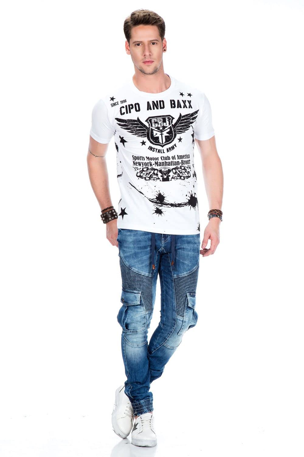 Cipo & Baxx Herren Cargohosen Denim
